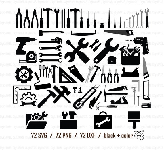 Download Tools Svg Digital Download Mechanical Tools Dxf Tools Etsy