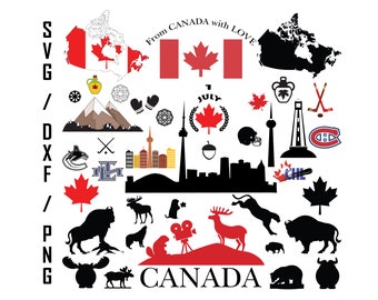 Canada SVG, digital download, Canada landmark svg, canada dxf, Canada Silhouette, Canada Cricut, cut file, Canada material, canada clipart.