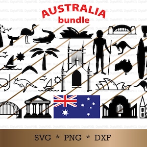 Australia SVG Digital Download, Australia Silhouette, Australia Cricut, SYDNEY Silhouette, Sydney Cricut, Sydney Skyline svg, kangaroo svg.