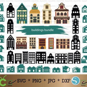Building SVG Bundle Digital Download, House Bundle DXF, House ...