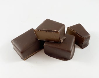 Dark Chocolate Covered Caramel, Artisan Candy (10 Piece Box)