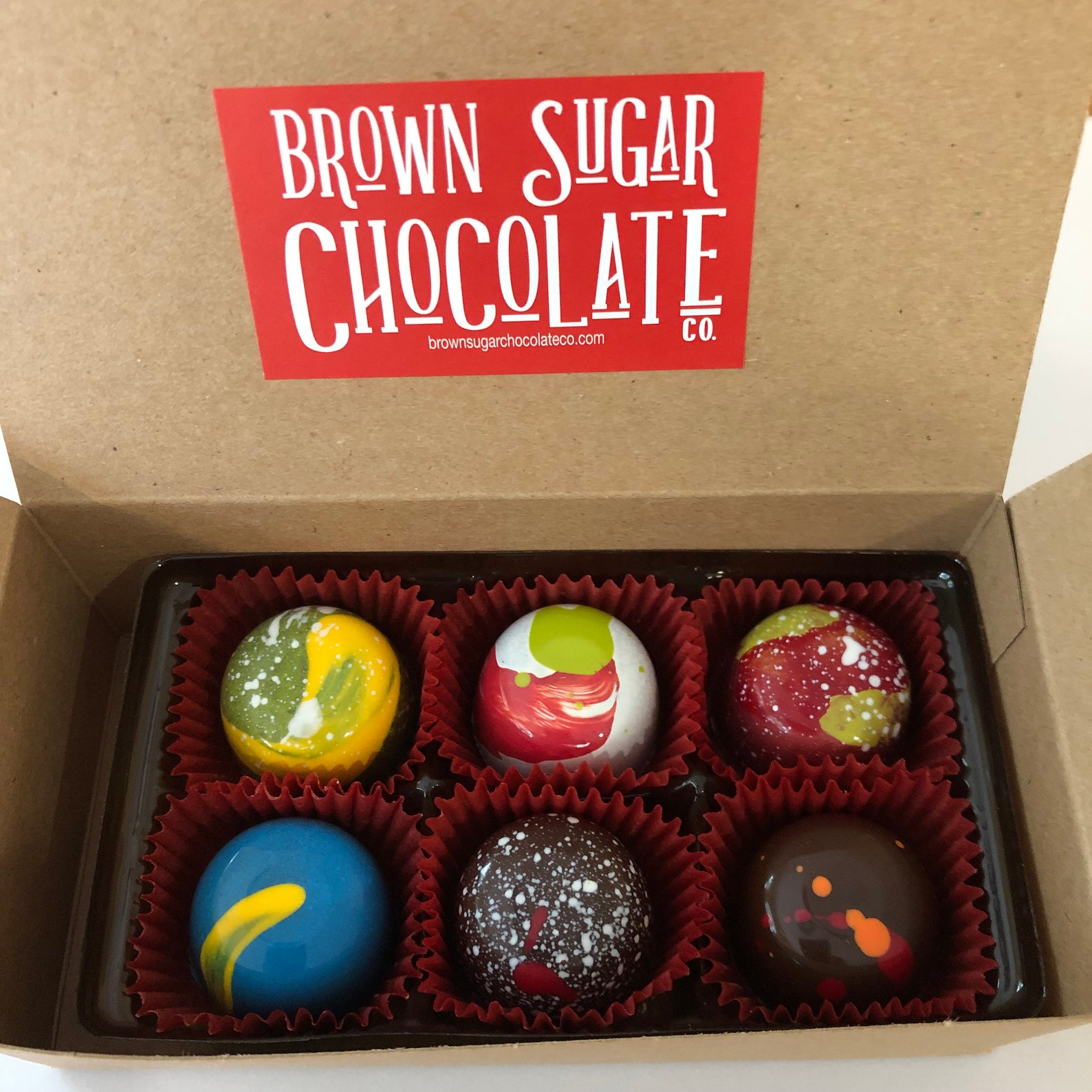 6 Piece Artisan Chocolate Bon Bons. Gluten Free. Simple Etsy