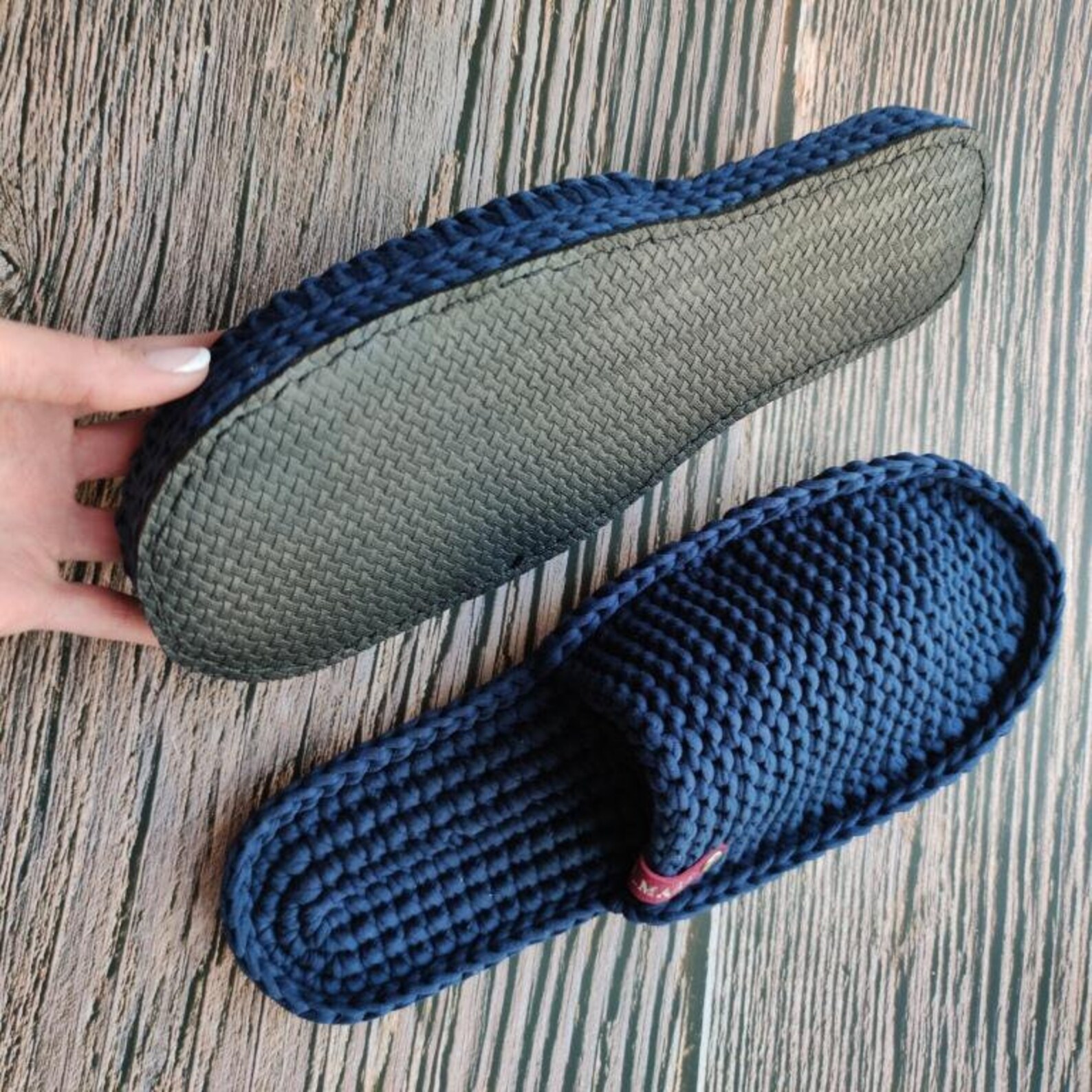 mens wide fit mule slippers