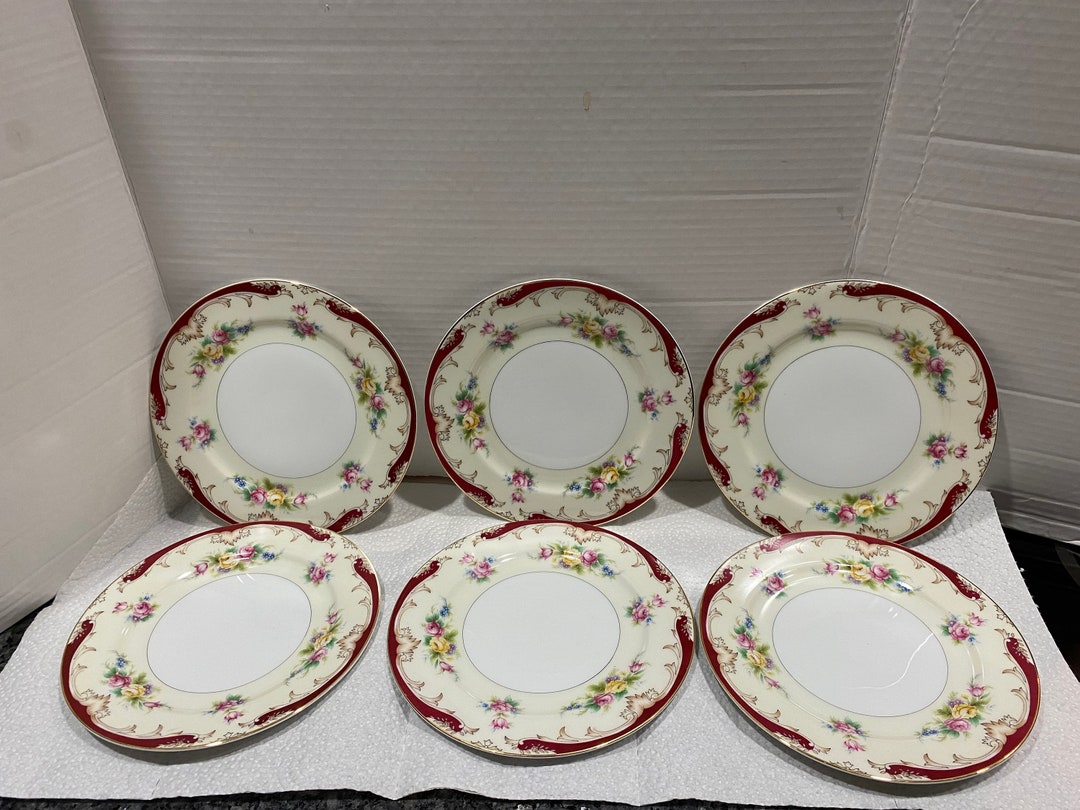 Meito China Talbot Pattern Set of 6 Salad Plates Japan Vintage 7 7/8 Etsy