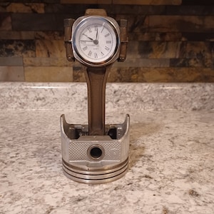 Chevy 350 (SBC), LS (5.3), or 454 (BBC)  Piston Clock Desk Decor