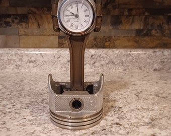 Chevy 350 (SBC), LS (5.3), or 454 (BBC)  Piston Clock Desk Decor