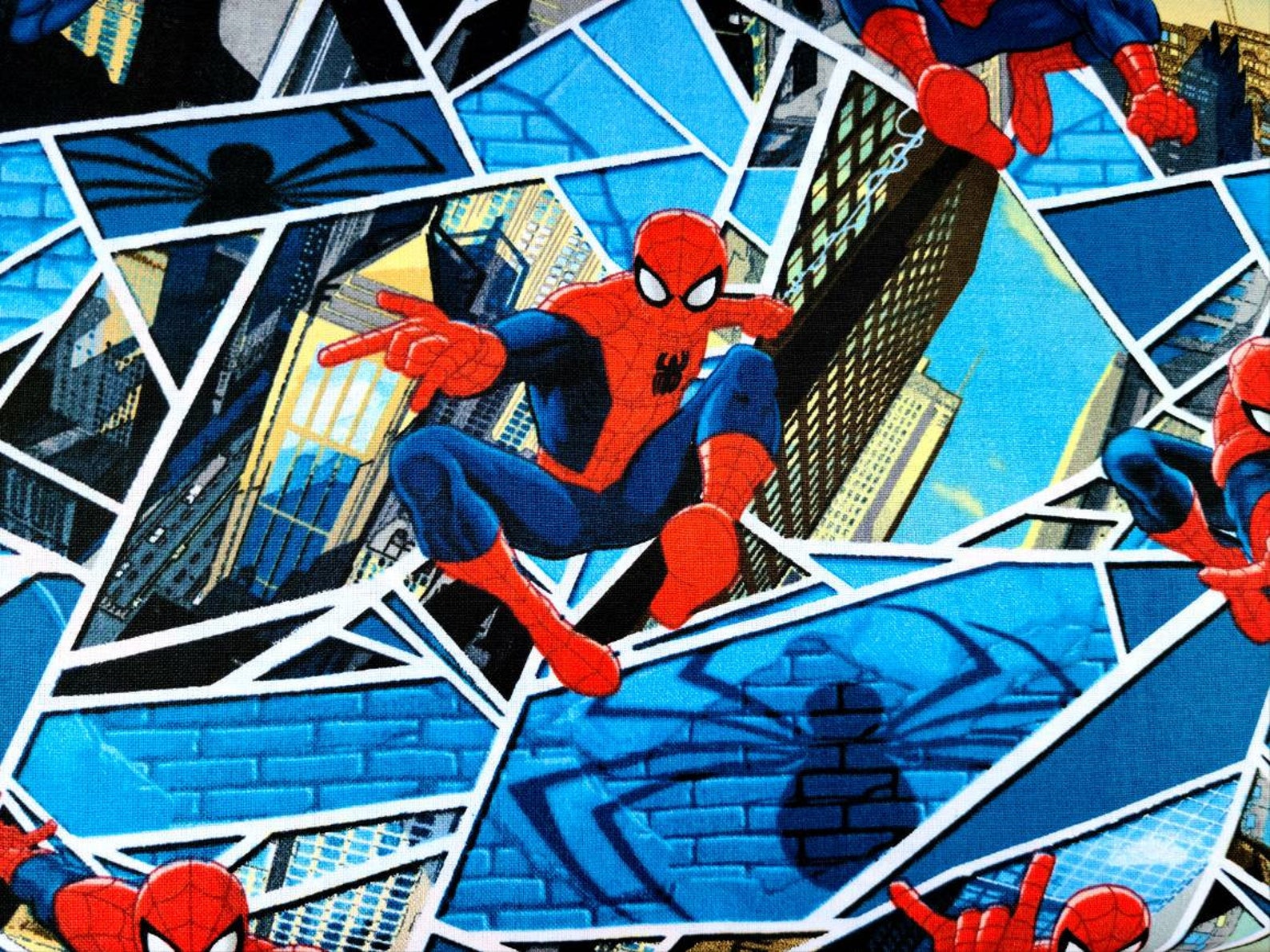 Spiderman Fabric by the Yard 100 Cotton Etsy