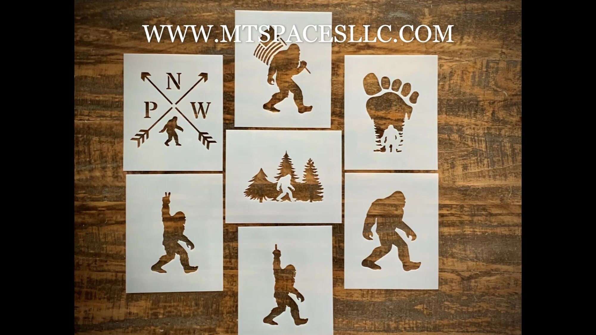 Sasquatch Stencils: Reusable Bigfoot Crafting Templates - Etsy