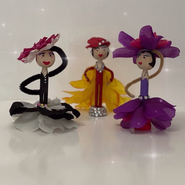 Drag Queen Clothes-Pin Peg Doll or Cake Topper