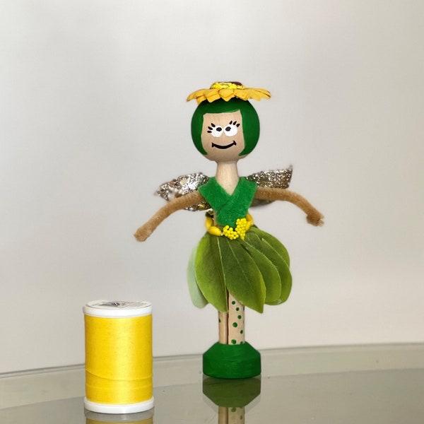 Fairy Flower Clothespin Peg Doll or Cake Topper
