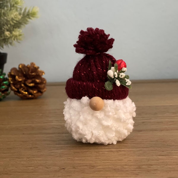 Santa Gnome Pompom Upgraded w Embellishment