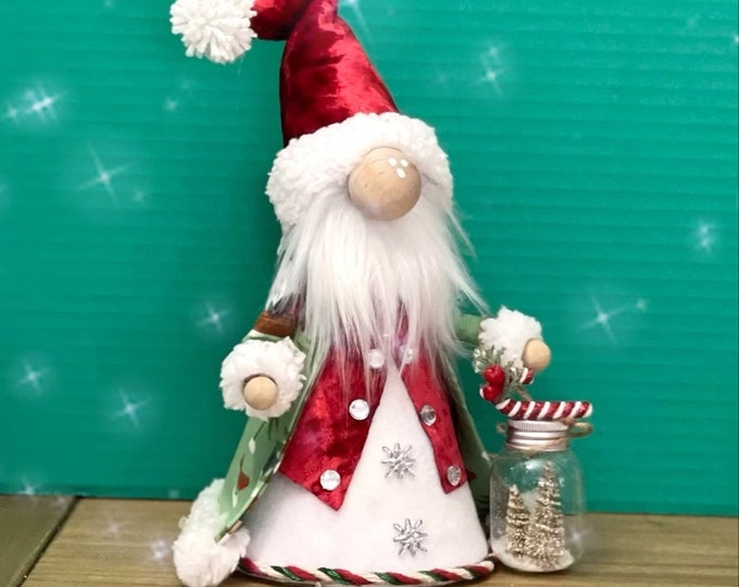 Santa Gnome Tree Topper / Shelf Decor Etsy