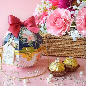Spherical Candy Box/ Gift Box/ DIY/ Mother's day/ Souvenir Box/ Candy Box/ Template