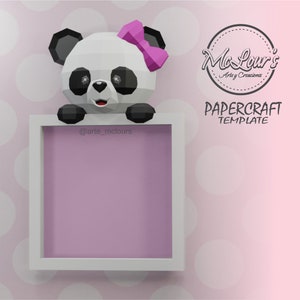 Panda/ Bear/ Bear/ Template PDF STUDIO SVG/ Low Poly/ Papercraft Bear/ 3D Panda/ Painting for Girl/ Craft/ Origami/ Home decor