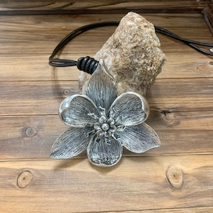 Flower Necklace Gift for Her Silver Orchid Necklace Orchid Charm Flower Charm Flower Pendant Silver Flower