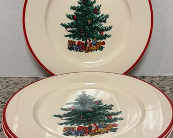 Taylor Smith & Taylor Holly Spruce Dinner Plate USA Christmas