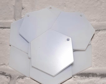Acrylic Keyring Blanks: 55mm Circle, Hexagon, Heart, Horse - Pack of 10