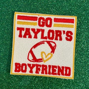 Go Taylor Swifts Boyfriend Travis Kelce Chiefs Football Embroidered Iron On Patch superbowl