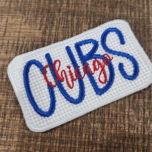 Chicago Cubs Baseball Embroidered Iron On Patch for Hats, Bags