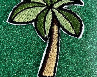 thumbnail image 2 of ID 1770B Leaning Palm Tree Patch Tropical Beach Embroidered Iron On Applique 2 of 9