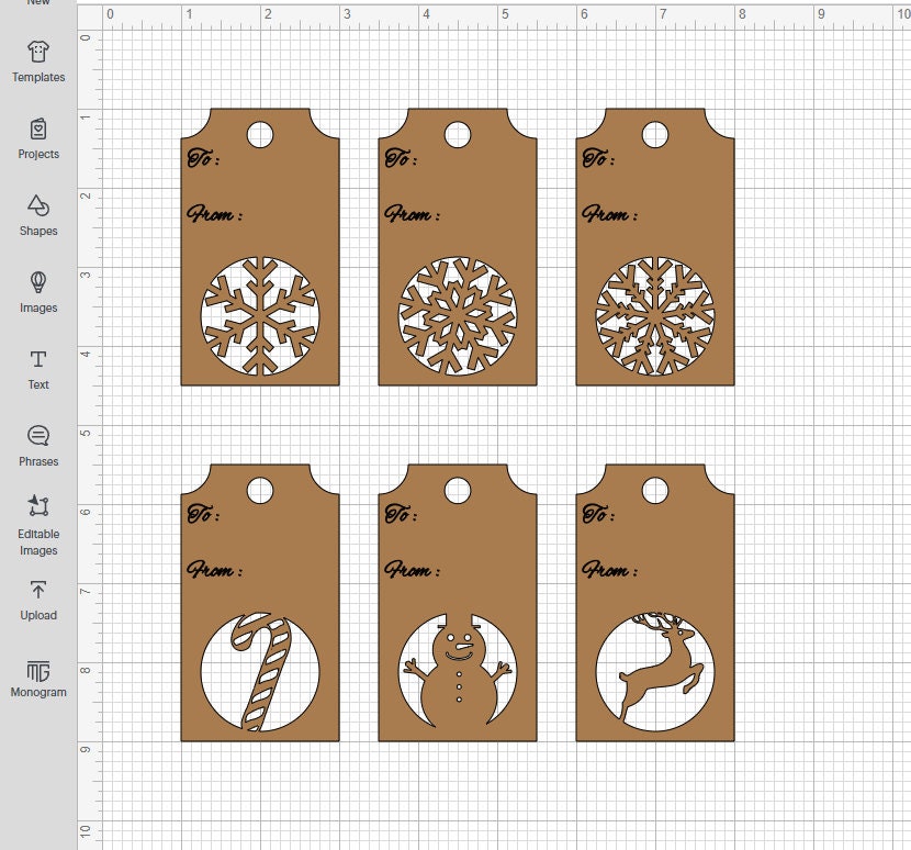Christmas Gift Tags SVG File - Etsy