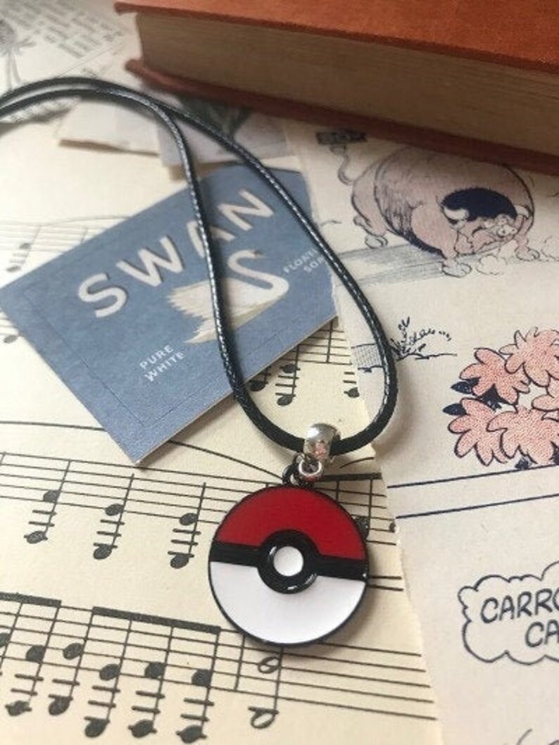 Collar de cordón de bola Pokemon / 1900s / Joyería / Unisex Etsy