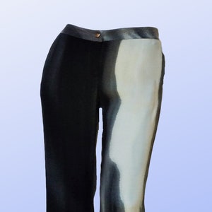 Trousers patterned made in Italy handmade, elegant chic trousers, soft cigarette trousers