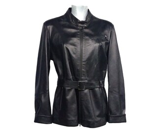 Handmade Leather Jacket, Tailored Short Coat, Made in Italy