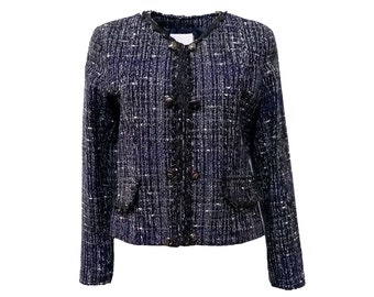 Handmade Tweed Jacket, Luxury Blazer Made in Italy.