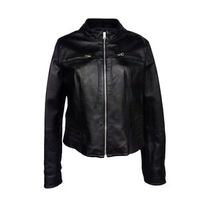 Leather Jacket genuine Handmade, Made in Italy leather jacket, full zip leather jacket, Italian fashion jacket.