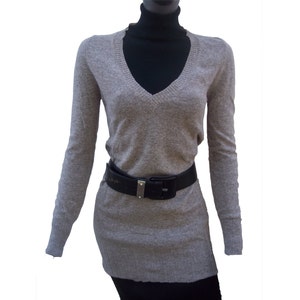 Wool sweater, long wool sweater made in Italy, chic wool maxi pullover, Italian knitwear sustainable fashion.