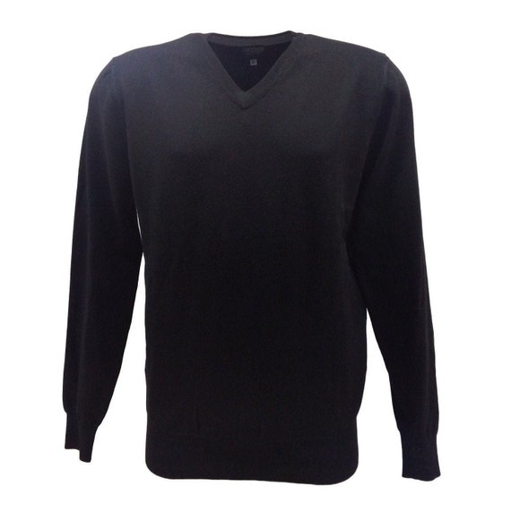 Men's V-neck Sweater Made in Italy Wool 