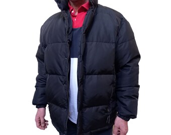 Giacca piumino bomber in piuma d'oca 200 grammi da uomo, Giacca