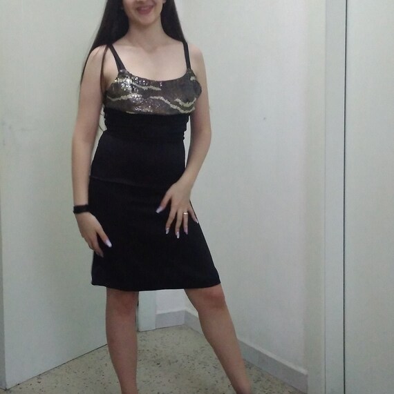 Vestido negro elegante, vestido corto de mujer, vestidos elegantes de  crepe. -  México