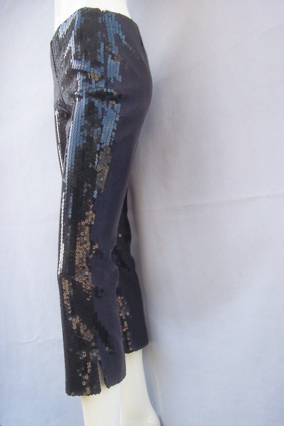 MOSCHINO sequin pants, vintage women's capri trou… - image 8