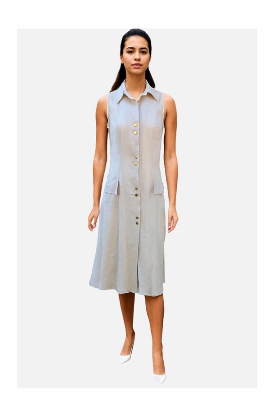 linen vest midi dress ASOS DESIGN Tall linen mix vest detail midi dress in chocolate brown
