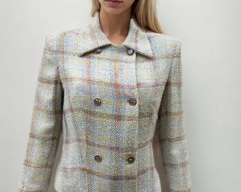 Vintage MOSCHINO Faucet Plaid Tartan Novelty Jacket - Etsy