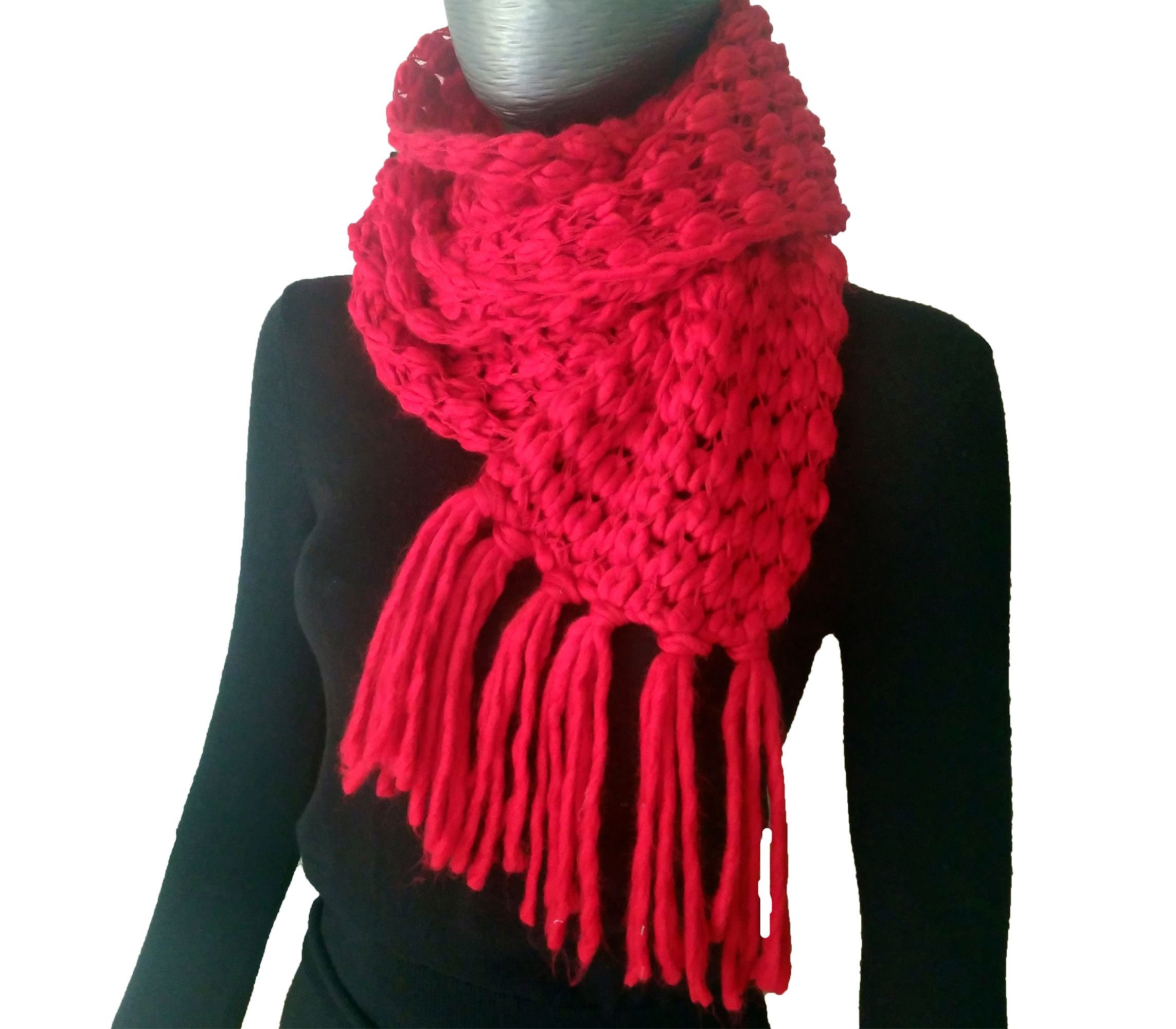 Trecce Reversibili Sciarpa Ai Ferri Con Treccia Sciarpa Con Trecce