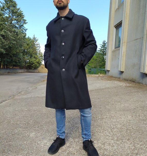 Elegant Coat Man of Personalized Wool Made in Italy High - Etsy Canada