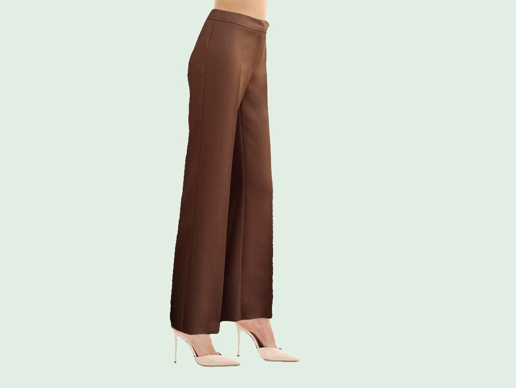 Palazzo Trousers in Crepe Cady Made in 