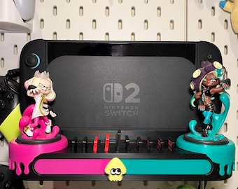 Splatoon themed Cartridge + Amiibo organizer dock | Nintendo Switch 2 Dock Stand - Skadis Supported, Swith 1 Supported