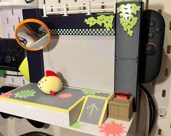 Splatoon 3 Themed Nintendo Switch 2 Dock Stand with Cartridge Organizer