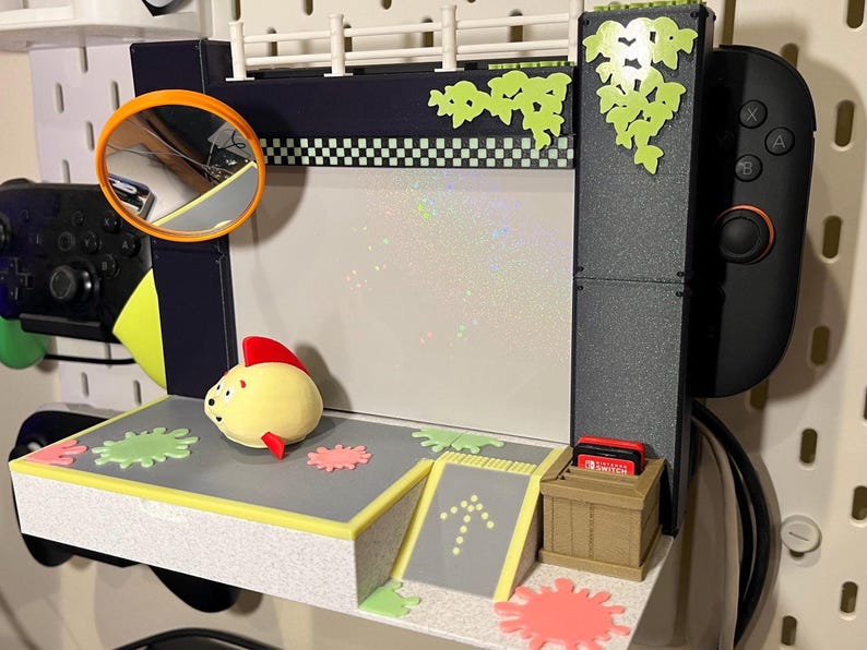 Splatoon 3 Themed Nintendo Switch 2 Dock Stand With Cartridge Organizer ...