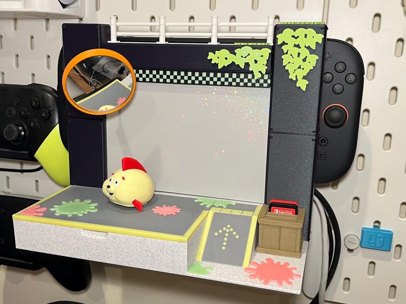 Splatoon 3 Themed Nintendo Switch 2 Dock Stand With Cartridge Organizer ...