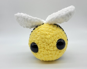 Haak, bij, zomer, handgemaakt, speelgoed, kinderkamer, babyshowercadeau, gevuld, dier, baby, kinderspeelgoed, honingbij, bubble bee