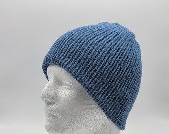Beanie, muts, handgemaakt, grijs, blauw, herenhoed, dames, kinderen