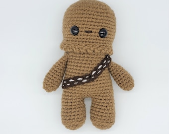 Crochet, Chewbacca, Amigurumi, Stuffed, kids, toy, novelty, nursery, collectable, gift, Star Wars, Han Solo
