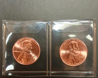 SET P&D Last 2025 Lincoln pennies you receive one 2025 D mint and one 2025 P mint together New Uncirculated in coin slips keep sake pennies