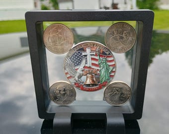 4 Anniversary Quarter's 1776-2026(2) Mayflower Quarter's PD and(2) Revolutionary War quarters PD(1) 250 years commemorative anniversary coin
