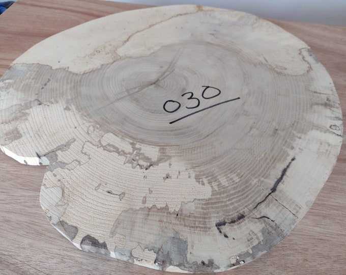 3/420 Heart Shaped Spalted White Ash Tree Slice Wood Cookie Rounds Wall ...